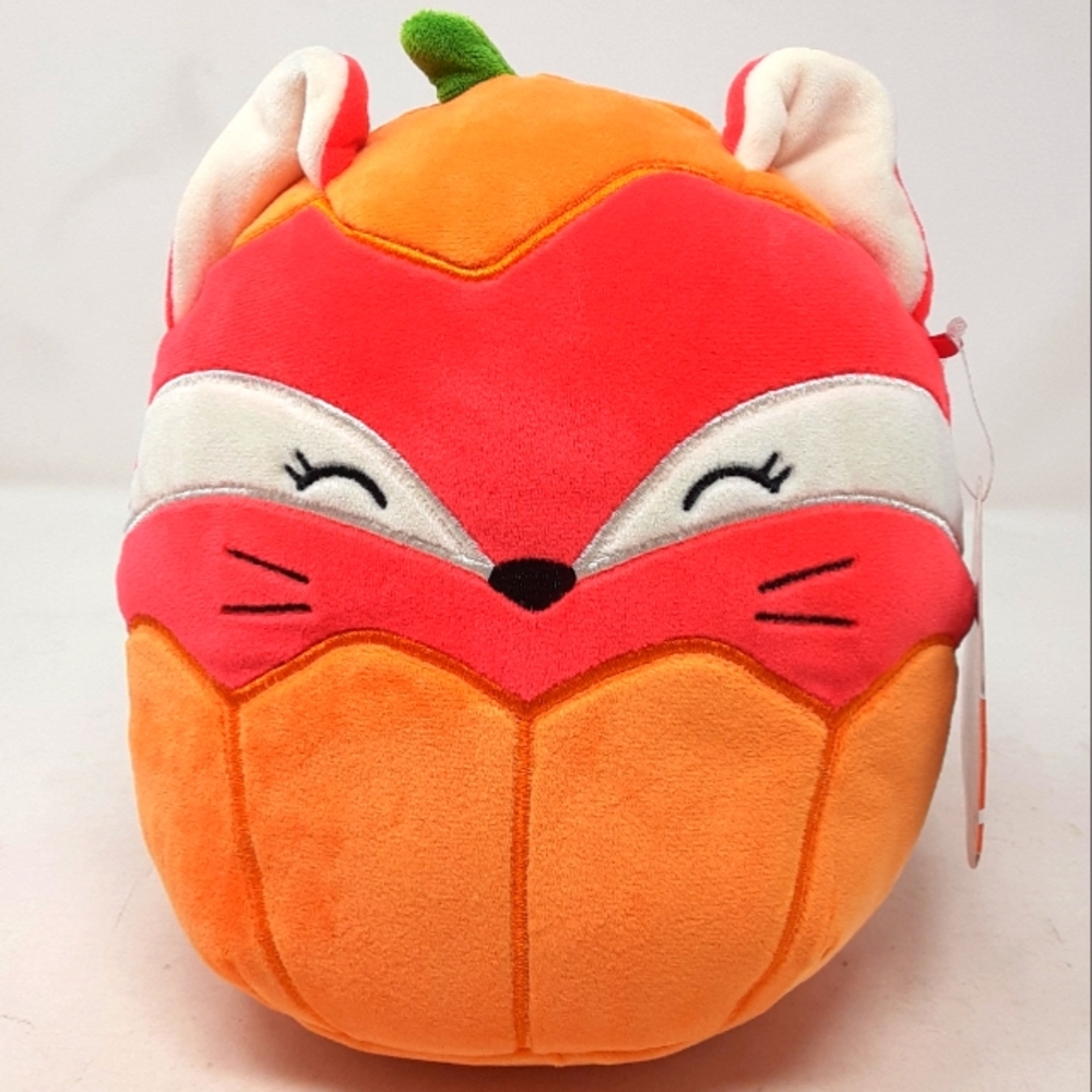 Fifi the fox in a pumpkin squishmallow 8in fall collection.